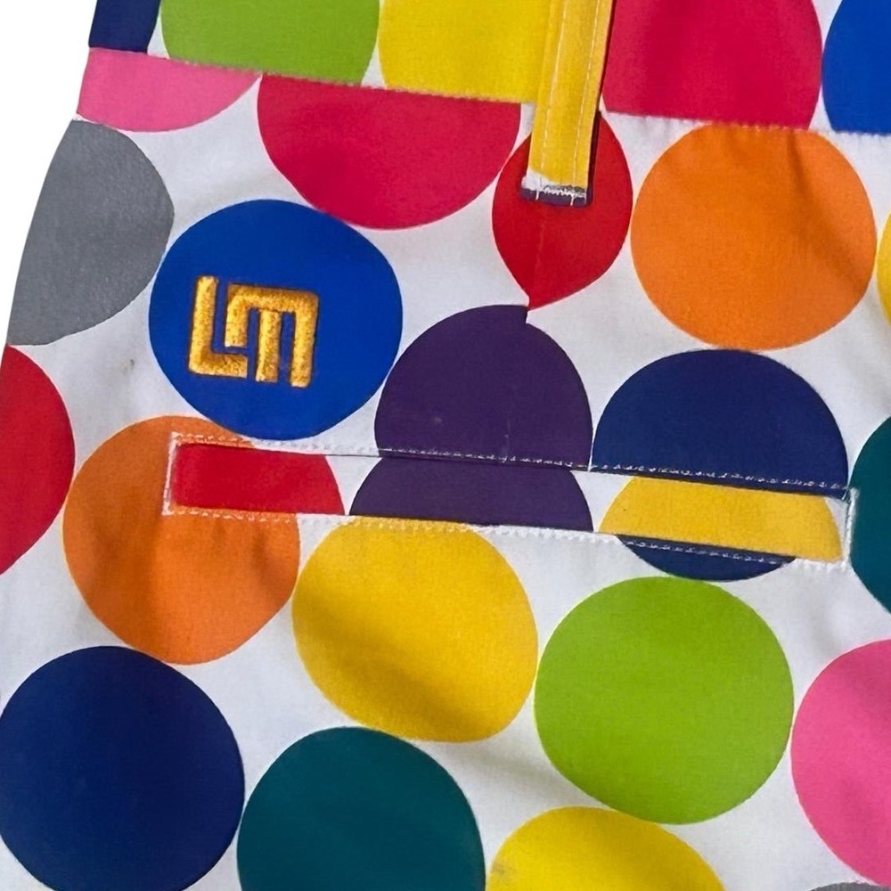Loudmouth Golf Shorts Mens Multicolor Excellent Polka Dot Pattern 9" Inseam - Picture 8 of 10